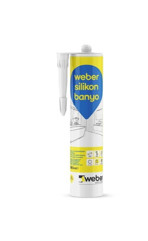 სილიკონი აბაზანის თეთრი WEBER SILIKON BANYO WHITE( 280 მლ) — სილიკონი და ჰერმეტკი
